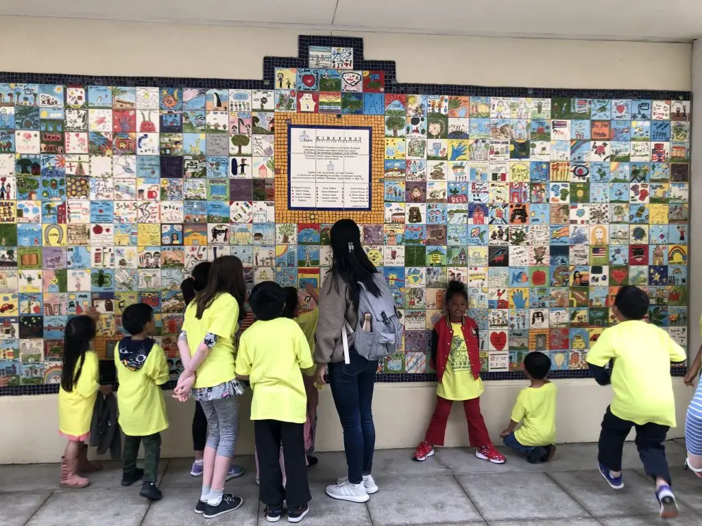 Students in an Everyday Mandarin after-school class at Guadalupe Elementary in San Francisco