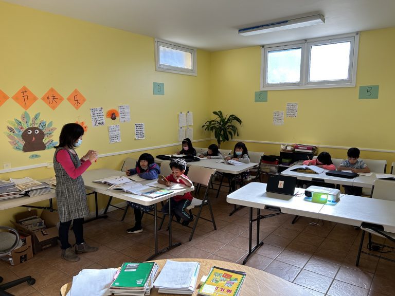 Blog 2 Mandarin after-school classroom with teacher and students
