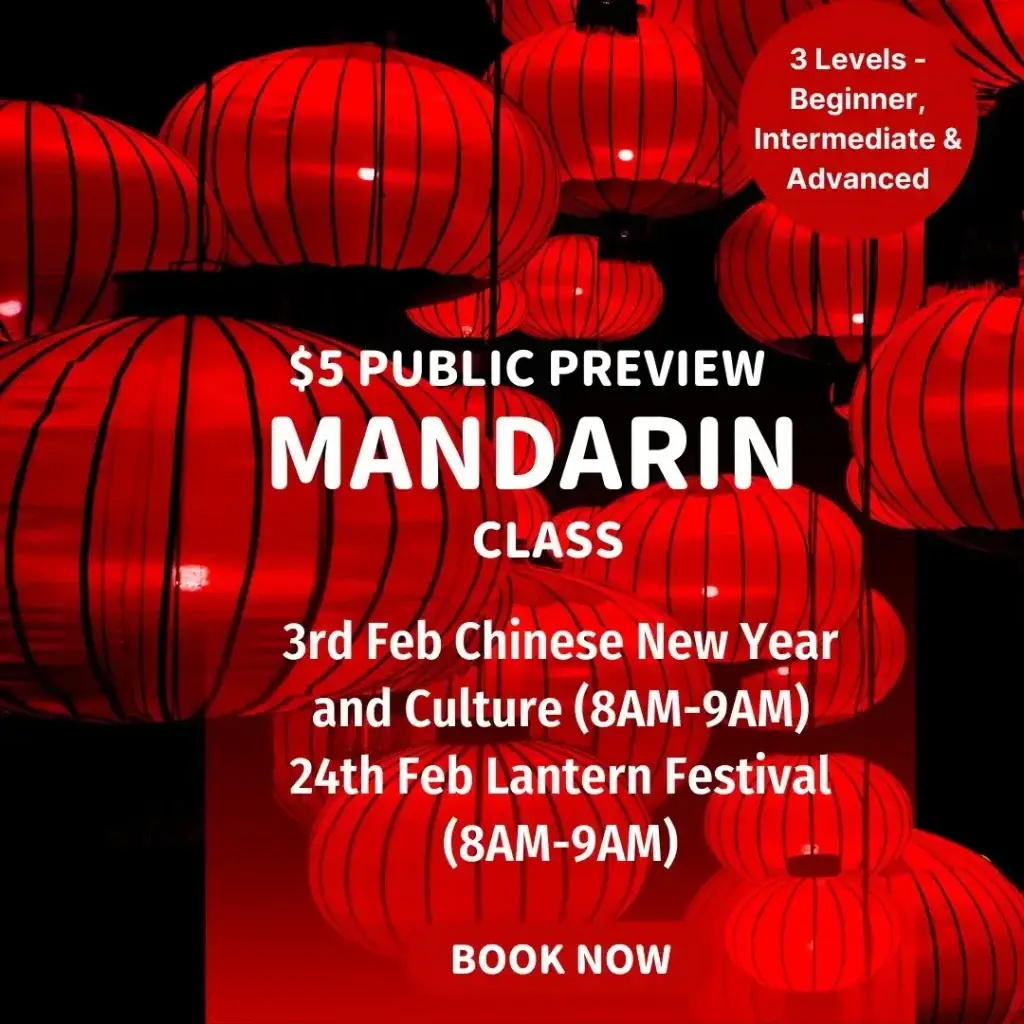 Chinese new year lantern festival mandarin class flyer